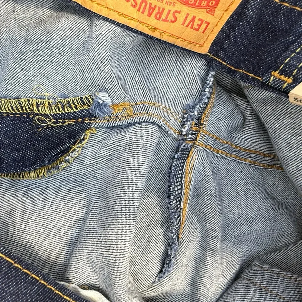 Levi's 501XX Men's 38x32 Dark Blue Button Fly Straight Leg Classic Dad Jeans NWT